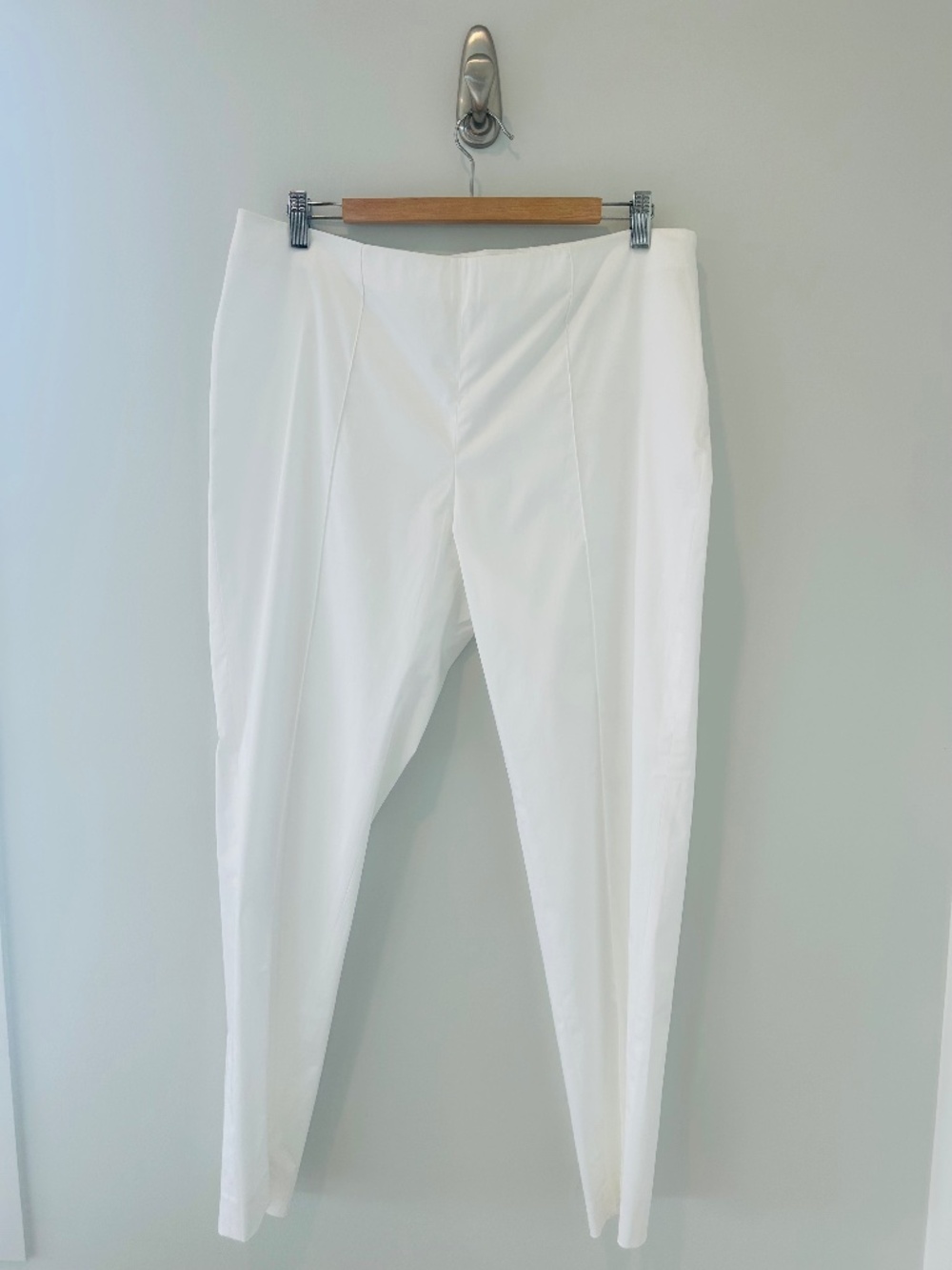 NWT Lafayette 148 New York Tailored Ankle Pants in White Sz 14